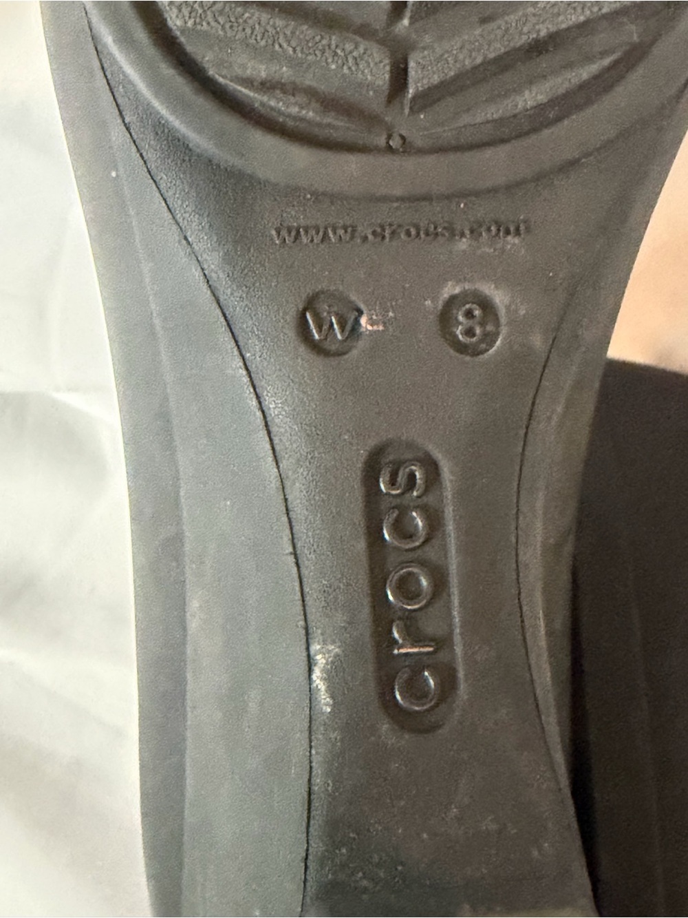 Crocs matte black Lina wedge pumps women's size 9 business casual basics - Picture 7 of 7